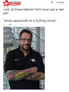 Tattooed Man Lands Rocket on Comet