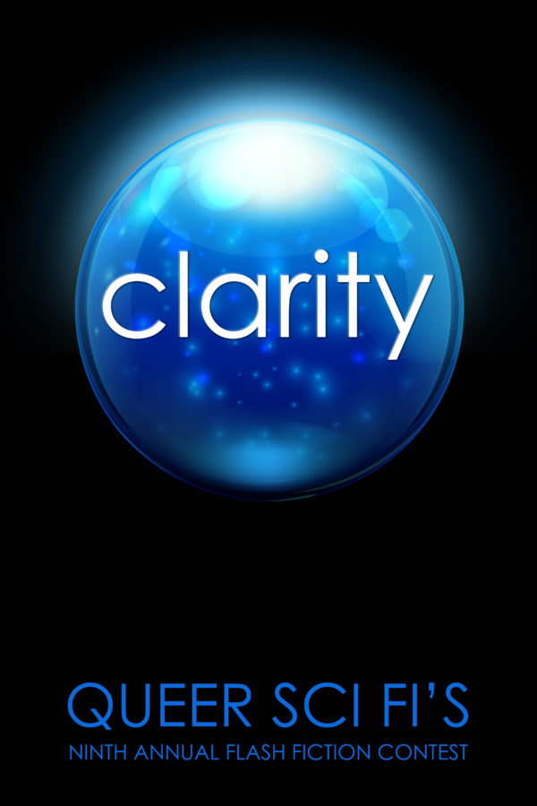 Clarity Book Cover featuring a blue planet on a black background