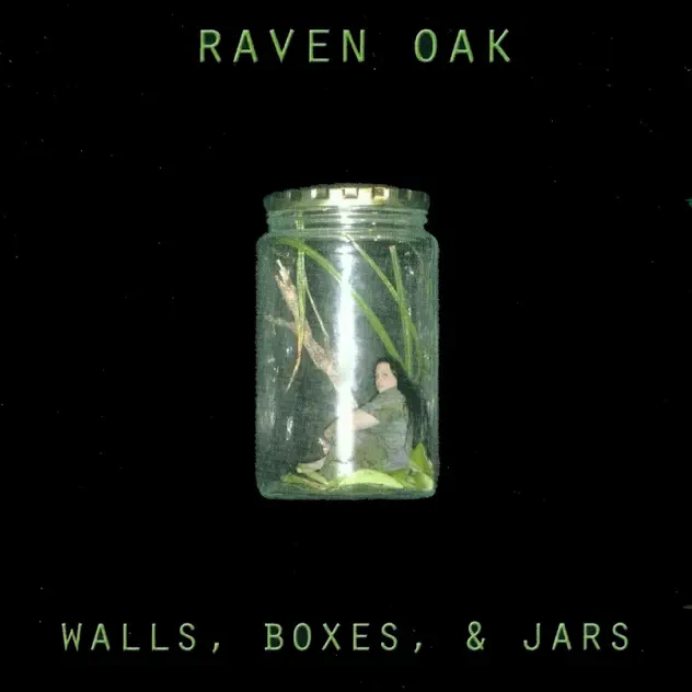 Walls, Boxes, & Jars by Raven Oak CD cover. Raven is inside of a jar like a bug.