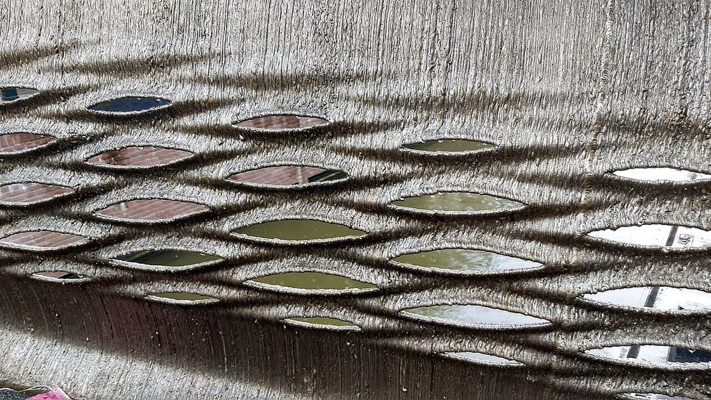 Detail of the Stoofbrug in Amsterdam, the world's first 3D-printed metal bridge.